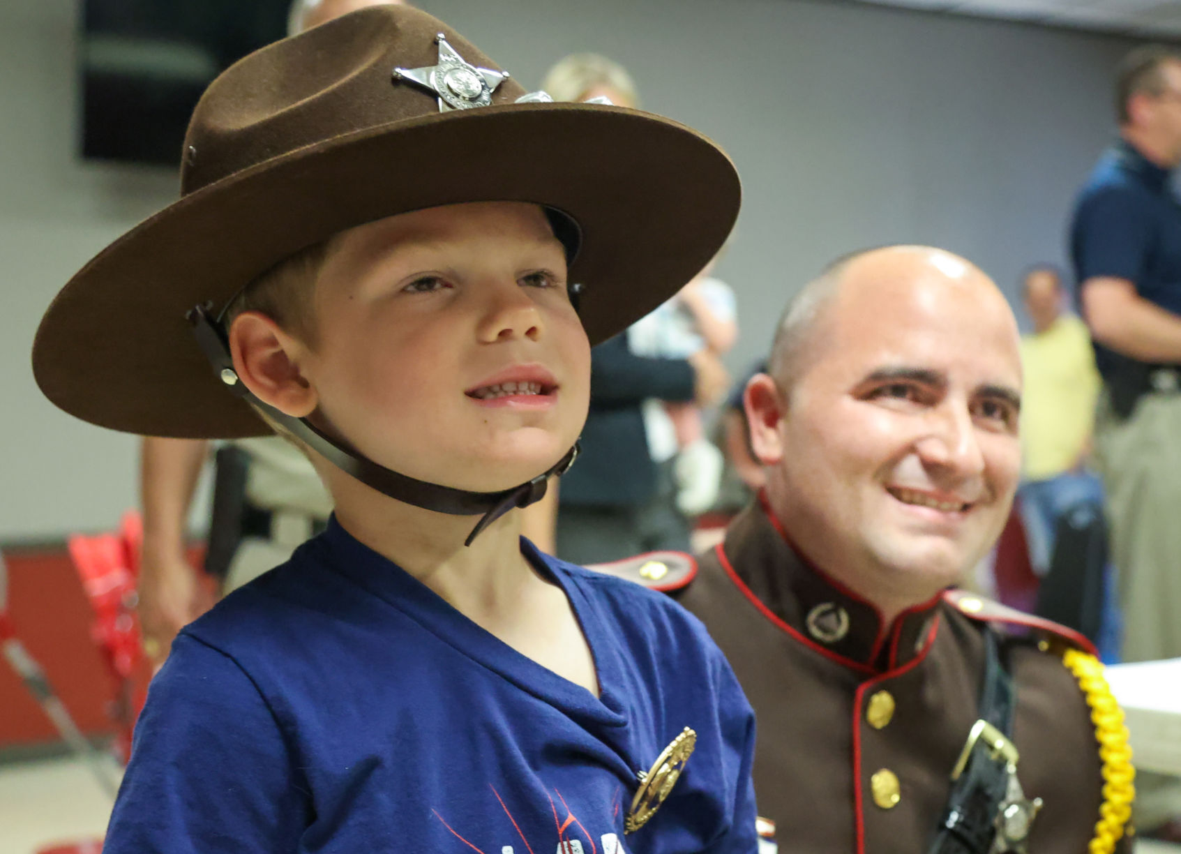 Cameron Baker gets an honorary badge